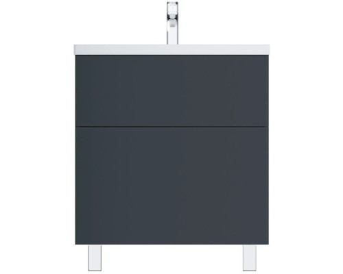 Приобрести Тумба с раковиной графит матовый 76 см Am.Pm Gem M90FSX07522GM32 + M90WCC0752WG в магазине сантехники Santeh-Crystal.ru