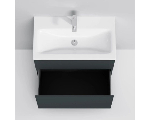 Приобрести Тумба с раковиной графит матовый 76 см Am.Pm Gem M90FSX07522GM32 + M90WCC0752WG в магазине сантехники Santeh-Crystal.ru