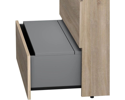 Приобрести Тумба с раковиной светлый дуб 76 см Am.Pm Gem M91FSX0752OF + M90WCC0752WG в магазине сантехники Santeh-Crystal.ru