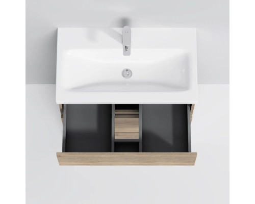 Приобрести Тумба с раковиной светлый дуб 76 см Am.Pm Gem M91FSX0752OF + M90WCC0752WG в магазине сантехники Santeh-Crystal.ru