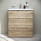 Приобрести Тумба с раковиной светлый дуб 76 см Am.Pm Gem M91FSX0752OF + M90WCC0752WG в магазине сантехники Santeh-Crystal.ru