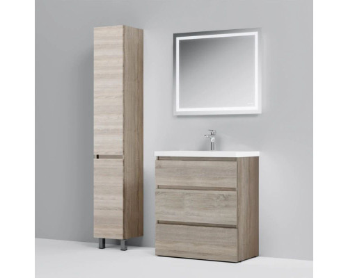 Приобрести Тумба с раковиной светлый дуб 76 см Am.Pm Gem M91FSX0752OF + M90WCC0752WG в магазине сантехники Santeh-Crystal.ru