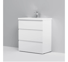 Тумба с раковиной белый глянец 76 см Am.Pm Gem M91FSX0752WG + M90WCC0752WG