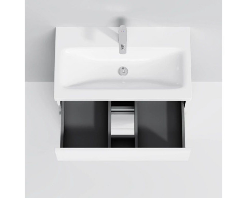 Приобрести Тумба с раковиной белый глянец 76 см Am.Pm Gem M91FSX0752WG + M90WCC0752WG в магазине сантехники Santeh-Crystal.ru