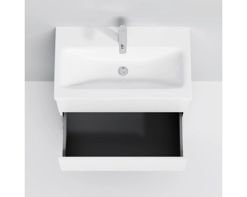 Приобрести Тумба с раковиной белый глянец 76 см Am.Pm Gem M91FSX0752WG + M90WCC0752WG в магазине сантехники Santeh-Crystal.ru