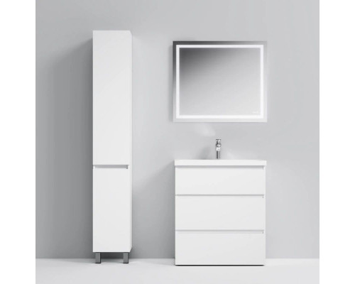 Приобрести Тумба с раковиной белый глянец 76 см Am.Pm Gem M91FSX0752WG + M90WCC0752WG в магазине сантехники Santeh-Crystal.ru