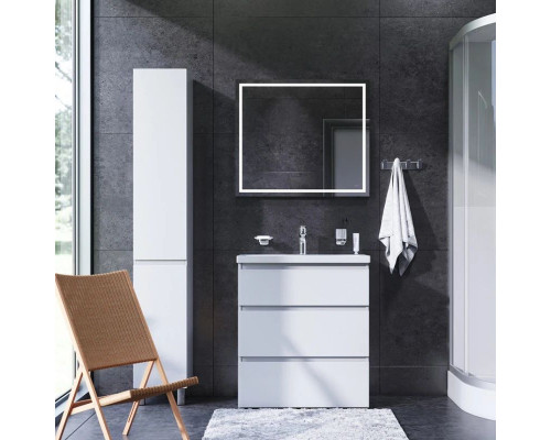 Приобрести Тумба с раковиной белый глянец 76 см Am.Pm Gem M91FSX0752WG + M90WCC0752WG в магазине сантехники Santeh-Crystal.ru