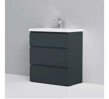 Тумба с раковиной графит матовый 76 см Am.Pm Gem S M91FSX0752GM + M90WCC0752WG