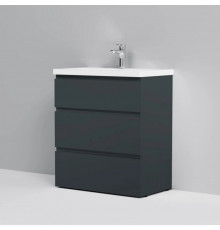 Тумба с раковиной графит матовый 76 см Am.Pm Gem S M91FSX0752GM + M90WCC0752WG