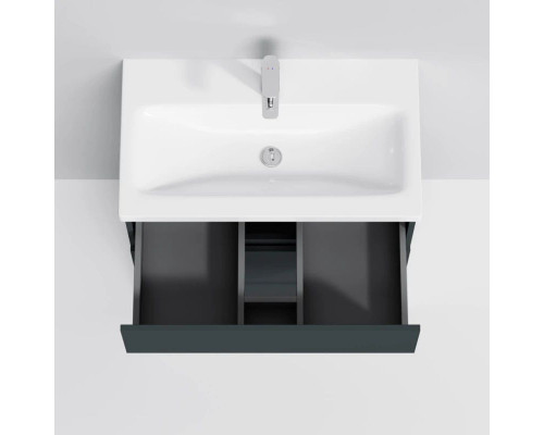 Купить Тумба с раковиной графит матовый 76 см Am.Pm Gem S M91FSX0752GM + M90WCC0752WG в магазине сантехники Santeh-Crystal.ru