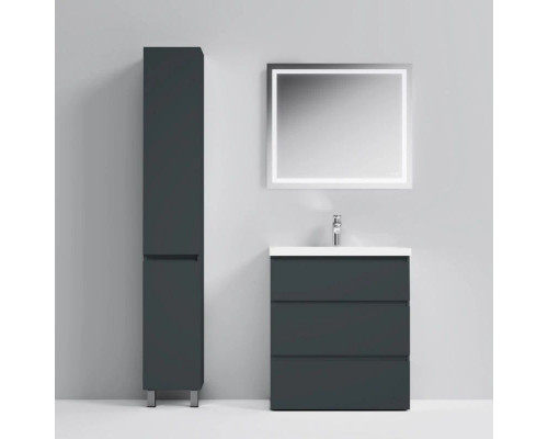 Купить Тумба с раковиной графит матовый 76 см Am.Pm Gem S M91FSX0752GM + M90WCC0752WG в магазине сантехники Santeh-Crystal.ru