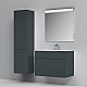 Купить Комплект мебели графит матовый 80,8 см Am.Pm Inspire 2.0 M50AFHX0803GM + M50AWPX0801WG + M50AMOX0801SA в магазине сантехники Santeh-Crystal.ru