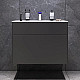 Купить Комплект мебели графит матовый 80,8 см Am.Pm Inspire 2.0 M50AFHX0803GM + M50AWPX0801WG + M50AMOX0801SA в магазине сантехники Santeh-Crystal.ru
