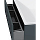 Купить Комплект мебели графит матовый 80,8 см Am.Pm Inspire 2.0 M50AFHX0803GM + M50AWPX0801WG + M50AMOX0801SA в магазине сантехники Santeh-Crystal.ru