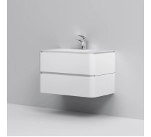 Тумба с раковиной белый глянец 80 см Am.Pm Sensation M30FHX0802WG + M30WPC0801WG