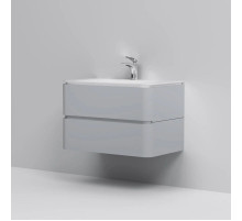 Тумба с раковиной серый шелк глянец 80 см Am.Pm Sensation M30FHX0802FG + M30WPC0801WG