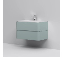 Тумба с раковиной мятный глянец 80 см Am.Pm Sensation M30FHX0802GG + M30WPC0801WG
