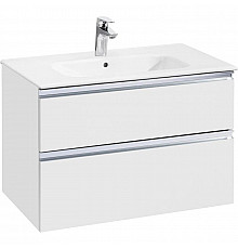 Тумба с раковиной белый глянец 80,5 см Roca The Gap 857551806 + 32799C000