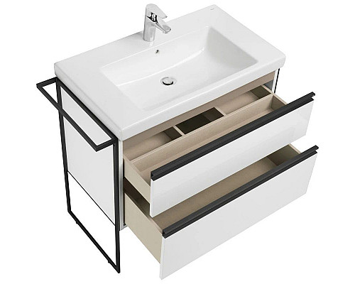 Заказать Комплект мебели белый глянец 80 см Roca Domi 857536806 + 3270M0004 + 812363000 в магазине сантехники Santeh-Crystal.ru