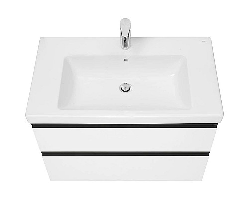 Заказать Тумба с раковиной белый глянец 80 см Roca Domi 857536806 + 3270M0004 в магазине сантехники Santeh-Crystal.ru