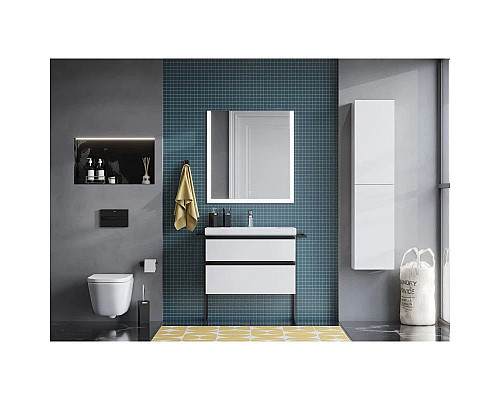 Заказать Тумба с раковиной белый глянец 80 см Roca Domi 857536806 + 32799C000 в магазине сантехники Santeh-Crystal.ru