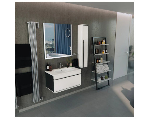 Купить Комплект мебели белый глянец/черный 80 см Roca Aneto 857430806 + 32799C000 + 812363000 в магазине сантехники Santeh-Crystal.ru