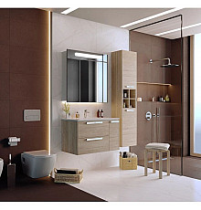 Комплект мебели светлый дуб 80 см Roca Lago 857296444 + 32799C000 + ZRU9000033