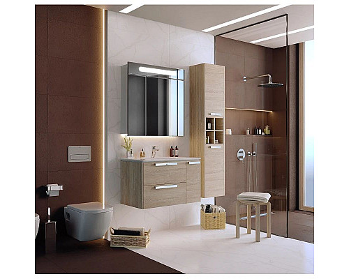 Купить Комплект мебели светлый дуб 80 см Roca Lago 857296444 + 32799C000 + ZRU9000033 в магазине сантехники Santeh-Crystal.ru
