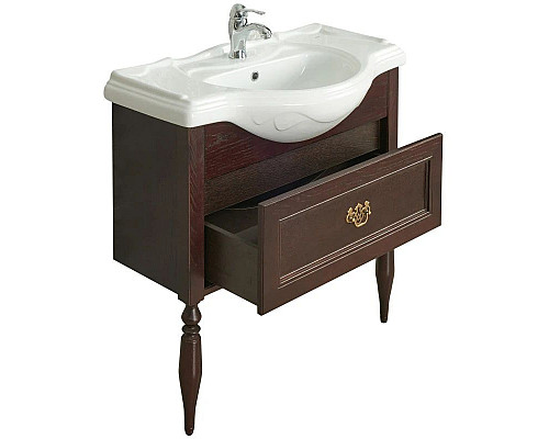 Santeh-Crystal.ru: Тумба с раковиной дуб тёмный шоколад 85 см Roca America Evolution L ZRU9302959 + 327206000 Приобрести Тумба с раковиной дуб тёмный шоколад 85 см Roca America Evolution L ZRU9302959 + 327206000 в магазине сантехники Santeh-Crystal.ru