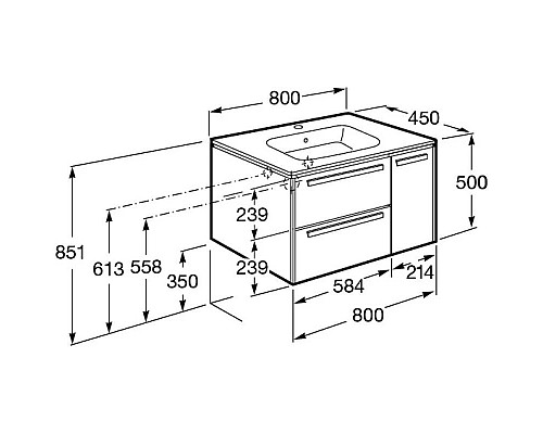 Купить Комплект мебели белый глянец 80 см Roca Lago 857296806 + 32799C000 + ZRU9000033 в магазине сантехники Santeh-Crystal.ru
