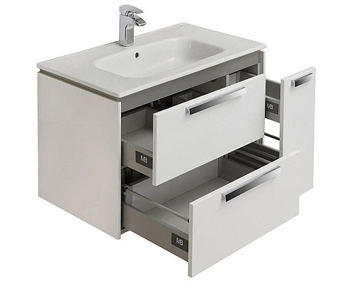 Купить Комплект мебели белый глянец 80 см Roca Lago 857296806 + 32799C000 + ZRU9000033 в магазине сантехники Santeh-Crystal.ru