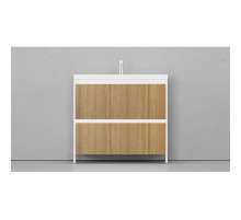 Тумба белый матовый/шатанэ 88,3 см Velvex Klaufs tnKLA.90.2Y.NEW-617.216