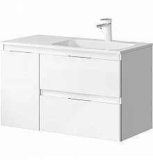 Тумба с раковиной белый глянец 91,8 см Aqwella 5 Stars Accent ACC0109RW + Mal.09.04.D-R