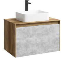 Тумба с раковиной дуб балтийский/ бетон светлый 80 см Aqwella 5 Stars Mobi MOB0108DB + MOB0708BS + 4640021064269