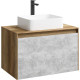 Заказать Тумба с раковиной дуб балтийский/ бетон светлый 80 см Aqwella 5 Stars Mobi MOB0108DB + MOB0708BS + 4640021064269 в магазине сантехники Santeh-Crystal.ru