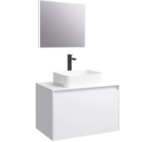 Комплект мебели белый глянец 80 см Aqwella 5 Stars Mobi MOB0108W + MOB0708W + 4640021064269 + SM0208