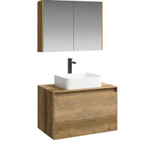 Комплект мебели дуб балтийский 80 см Aqwella 5 Stars Mobi MOB0108DB + MOB0708DB + 641945 + MOB0408 + MOB0717DB