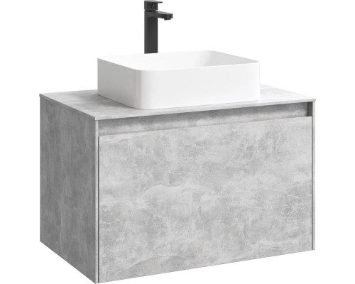 Купить Комплект мебели бетон светлый 80 см Aqwella 5 Stars Mobi MOB0108BS + MOB0708BS + 641945 + MOB0408 + MOB0717BS в магазине сантехники Santeh-Crystal.ru