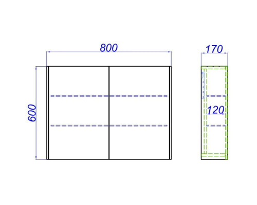 Купить Комплект мебели бетон светлый 80 см Aqwella 5 Stars Mobi MOB0108BS + MOB0708BS + 641945 + MOB0408 + MOB0717BS в магазине сантехники Santeh-Crystal.ru