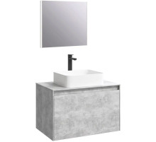 Комплект мебели бетон светлый 80 см Aqwella 5 Stars Mobi MOB0108BS + MOB0708BS + 4640021064269 + SM0208