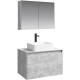 Заказать Комплект мебели бетон светлый 80 см Aqwella 5 Stars Mobi MOB0108BS + MOB0708BS + 4640021064269 + MOB0408 + MOB0717BS в магазине сантехники Santeh-Crystal.ru