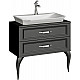 Купить Комплект мебели черный матовый 85 см Aqwella 5 Stars LaDonna LAD0108BLK + LAD.07.04.D + LAD0207BLK в магазине сантехники Santeh-Crystal.ru