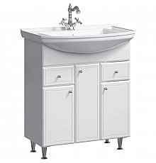 Тумба с раковиной белый глянец 87 см Aqwella Barcelona Lux BA0108K + 4620008197357