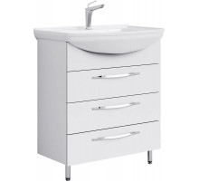 Тумба с раковиной белый глянец 76,5 см Aqwella Allegro Agr.01.07/3 + 4620008197470