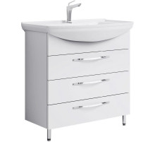 Тумба с раковиной белый глянец 87 см Aqwella Allegro Agr.01.08/3 + 4620008197357