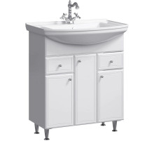 Тумба с раковиной белый глянец 76,5 см Aqwella Barcelona BA0107K + 4620008197470