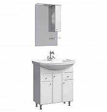 Комплект мебели белый глянец 76,5 см Aqwella Barcelona BA0107K + 4620008197470 + Ba.02.07