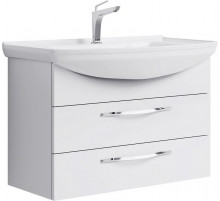 Тумба с раковиной белый глянец 87 см Aqwella Allegro Agr.01.08/2 + 4620008197357