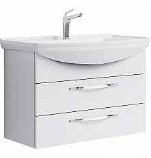 Тумба с раковиной белый глянец 87 см Aqwella Allegro Agr.01.08/2 + 4620008197357