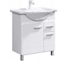 Тумба с раковиной белый глянец 77,5 см Aqwella Corsica KOR0107 + 4620008197470